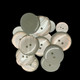 Round Plastic Buttons, Cream - (Pack of 10)